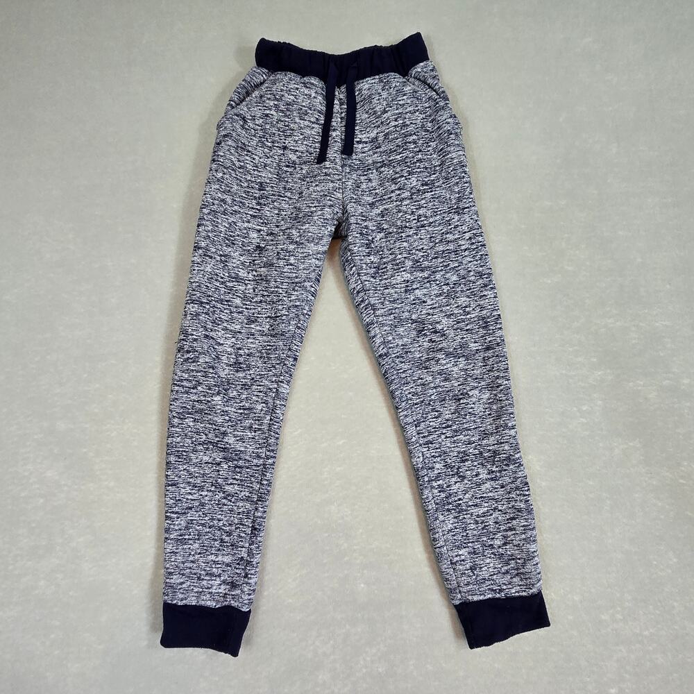 Stretchy Drawstring Sweatpants Cuffed Ankles Blue/White Women's Small